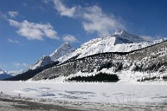06 Mount Nestor and Old Goat Mountain Above Spray Lake From Highway 742 Smith-Dorrien Spray Trail In Kananaskis In Winter